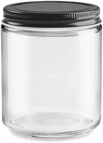 ARUZEN 24 Pack, 250 ml Glass Jars with Metal Lids, Clear Round Candle Making Jars - Empty Food Storage Containers, Mason Canning Jar For Spice, Powder, Liquid, Sample, Lotion, Honey, Cosmetic - Image 3