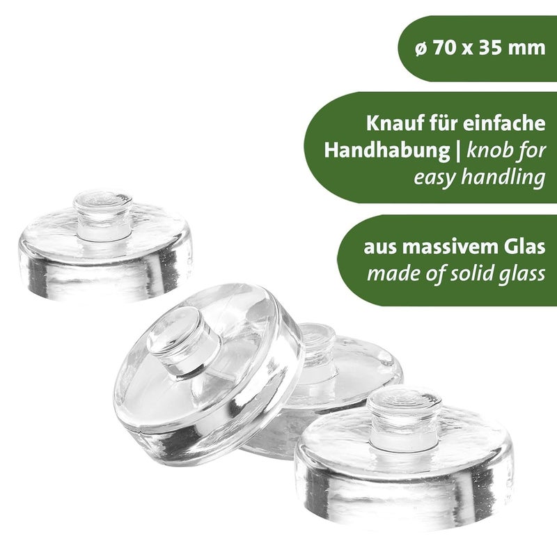 Westmark Fermentation Weights - Fermentation Set of 4 Fermentation Weights for Fermentation, Glass Weights in Two Sizes, Accessories for Fermentation - Glass, Diameter 7 cm, Pack of 4 - Image 5