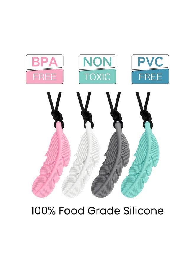 Nearbyme Chew Necklace for Sensory Kids, 3 Pack Sensory Oral Motor Aids Silicone Teething Toys for Autistic Chewers, ADHD, SPD, Oral Motor Stimulation or Special Needs (3 Packs)  - Image 1
