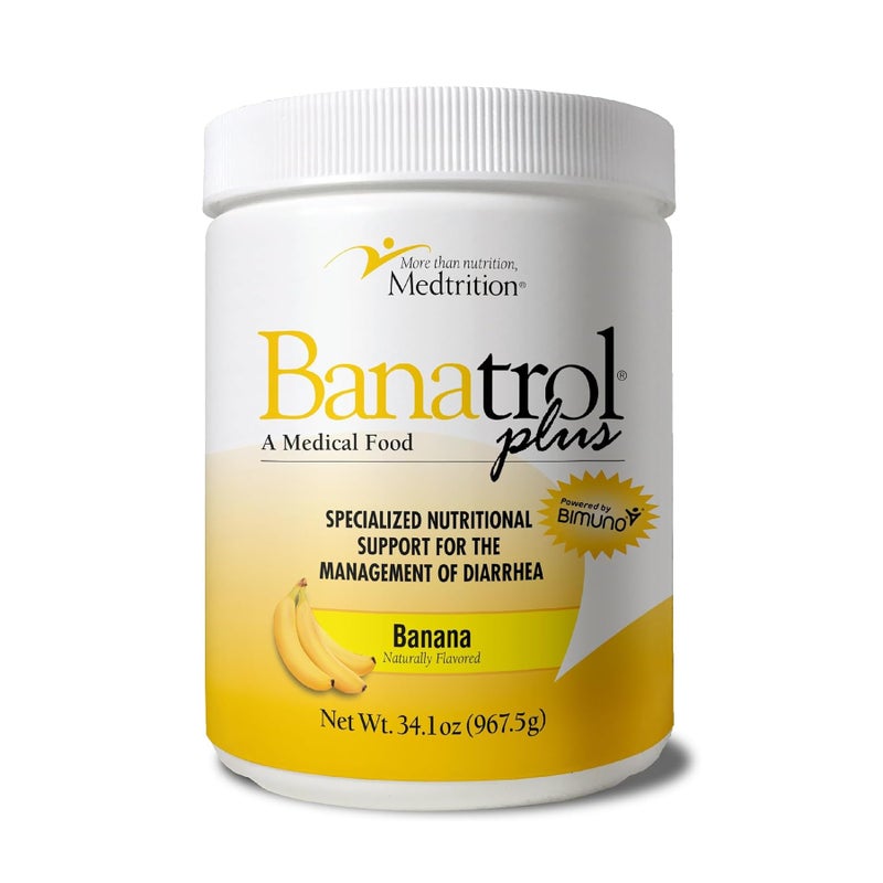 Medtrition Banatrol Natural AntiDiarrheal with Prebiotics Relief from Chronic Diarrhea IBS Recurring Diarrhea Clinically Supported Medical Food NonConstipating 90 Servings Banana