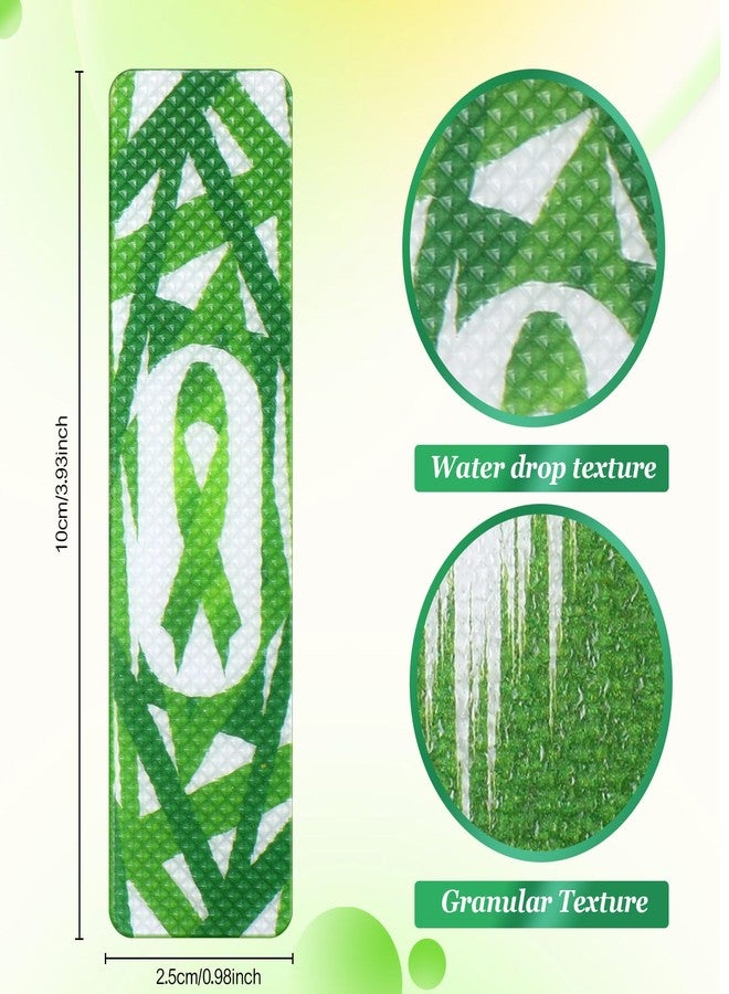 Chivertion 150 Pcs Mental Health Anxiety Stickers - Awareness Green Ribbon Relief Calm Sensory Gifts - Adhesive Strips Anti-Stress Toys for Teen School Office - Image 2