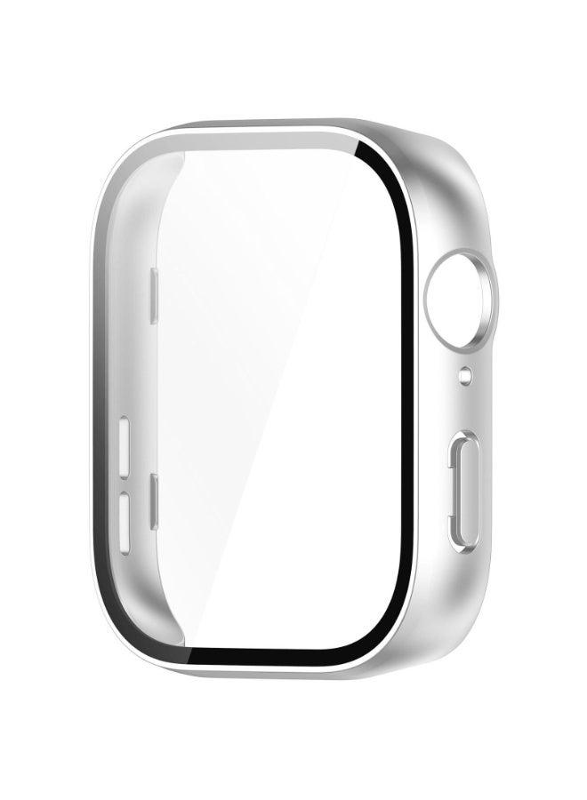 PC+Tempered Glass Protective Case For Huawei Watch Fit 3 Full Screen Protector Shell Bumper Cover - Silver - Image 2