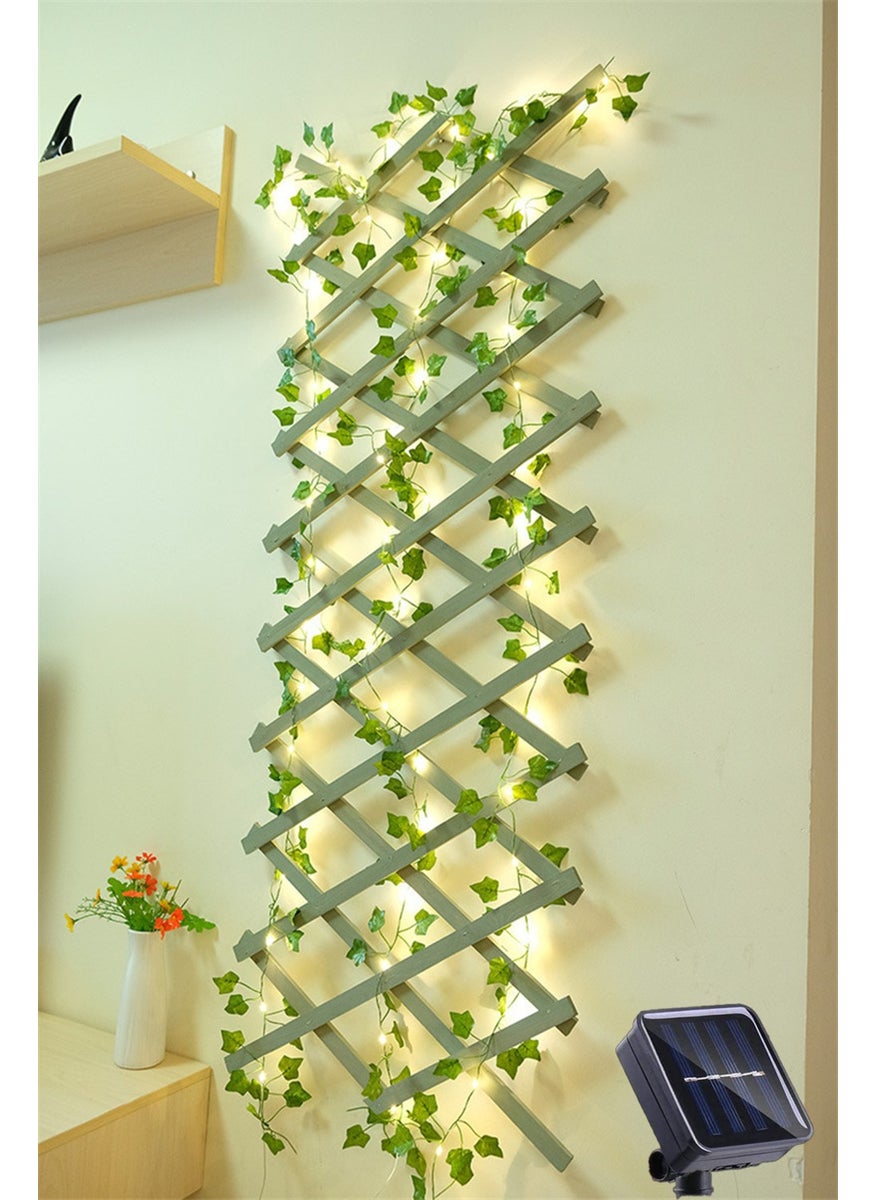 Technosmart Solar 5 Mt with 50 LEDs and Green Artificial Leaves. Decorative Garden Lighting Balcony Adornment  - Image 5