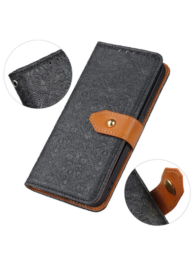 اس-توب جراب لهاتف Samsung Galaxy M23 / F23 جراب هاتف جلدي منقوش بنقشة زهور أوروبية - Image 4