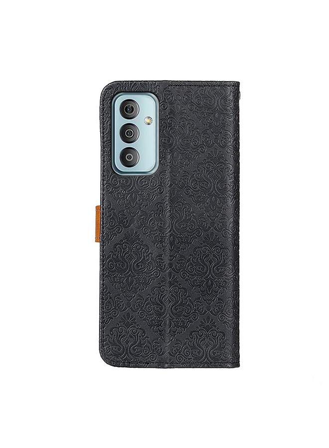 اس-توب جراب لهاتف Samsung Galaxy M23 / F23 جراب هاتف جلدي منقوش بنقشة زهور أوروبية - Image 3