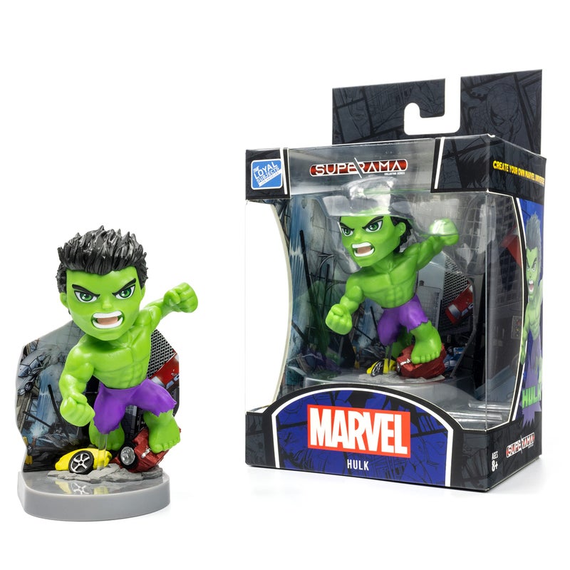 The Loyal Subjects Marvel Superama Hulk with Scenic Diorama & Base - Image 4