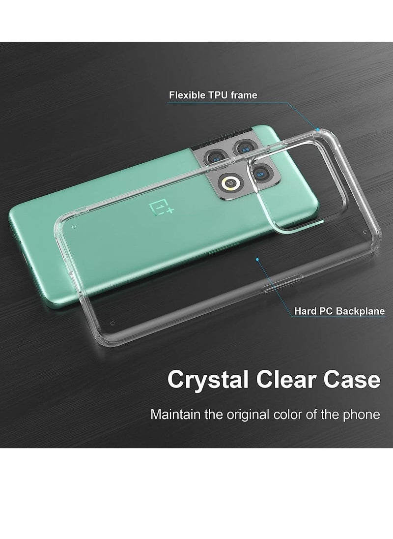 Raxoom Clear Case for Oneplus 10 Pro Case Shockproof [Hard PC Back+Soft TPU Bumper] [Reinforced Corner] [Anti-Yellowing] Support Wireless Charging Protective Phone Case Cover - Image 3