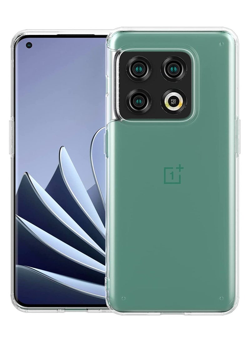 Raxoom Clear Case for Oneplus 10 Pro Case Shockproof [Hard PC Back+Soft TPU Bumper] [Reinforced Corner] [Anti-Yellowing] Support Wireless Charging Protective Phone Case Cover - Image 1