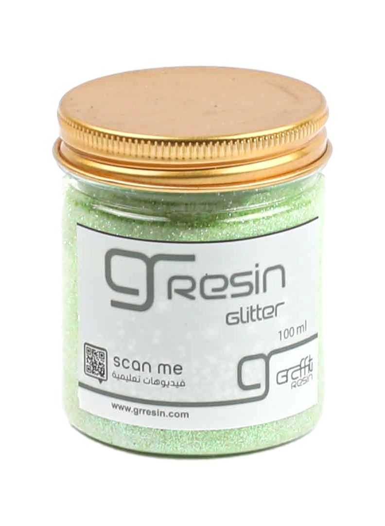 جرافيتي ريزن جليتر بستاشيو (أخضر فستقي)، مسحوق لامع للحرف اليدوية، غبار لامع متعدد الأغراض للفن 100مل - Image 2