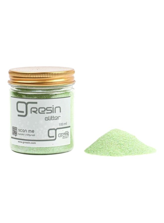 جرافيتي ريزن جليتر بستاشيو (أخضر فستقي)، مسحوق لامع للحرف اليدوية، غبار لامع متعدد الأغراض للفن 100مل - Image 1