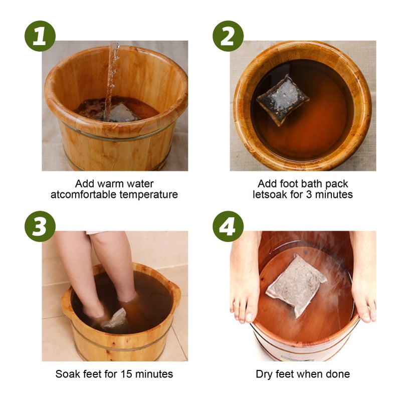 EELHOE 10Pcs Leg Slimming Foot Bath Bags Mild Herbal Formula Increase Blood Circulation Stimulate Detoxification Reduce Leg Edema - Image 3