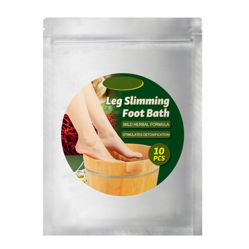 EELHOE 10Pcs Leg Slimming Foot Bath Bags Mild Herbal Formula Increase Blood Circulation Stimulate Detoxification Reduce Leg Edema - Image 1