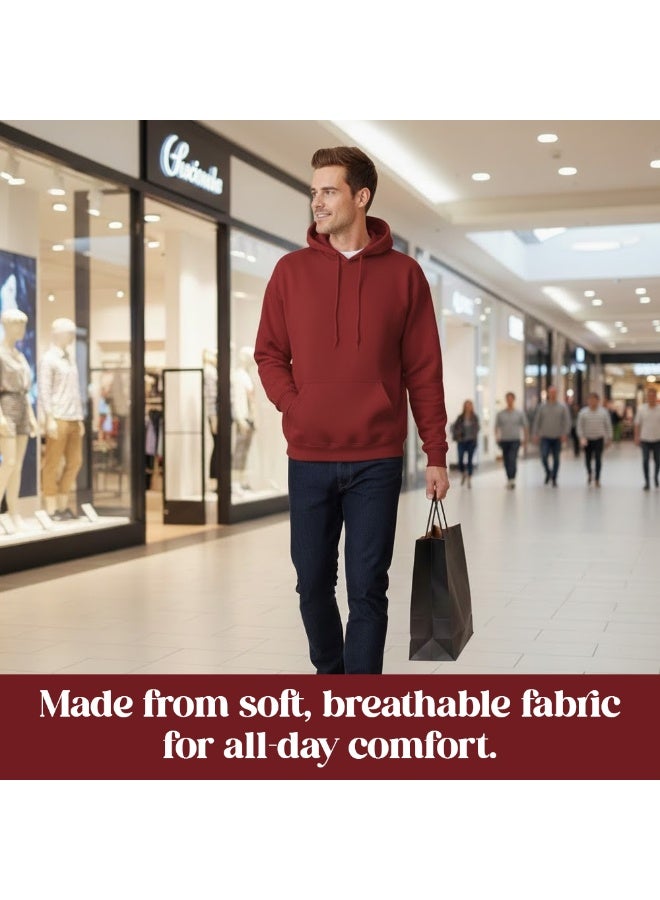 برينت شوب فور مي هوديي للرجال - بلوفر كلاسيكي بقلنسوة للرجال - هودي ناعم ومريح للارتداء اليومي، بدون سحاب، سويت شيرت دافئ وأنيق للخريف والشتاء - Image 4
