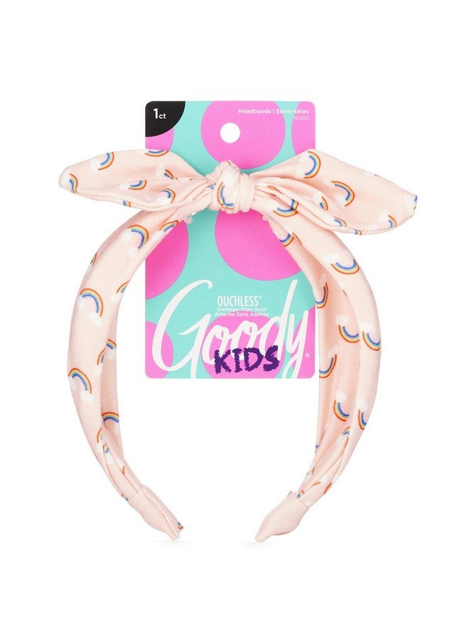 قودي  عصابة رأس جودي للأطفال - طبعة قوس قزح - مريحة للارتداء طوال اليوم - لجميع أنواع الشعر - إكسسوارات الشعر - Image 1