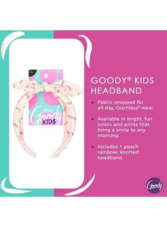 قودي  عصابة رأس جودي للأطفال - طبعة قوس قزح - مريحة للارتداء طوال اليوم - لجميع أنواع الشعر - إكسسوارات الشعر - Image 2