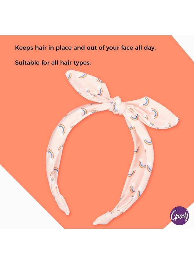 قودي  عصابة رأس جودي للأطفال - طبعة قوس قزح - مريحة للارتداء طوال اليوم - لجميع أنواع الشعر - إكسسوارات الشعر - Image 3