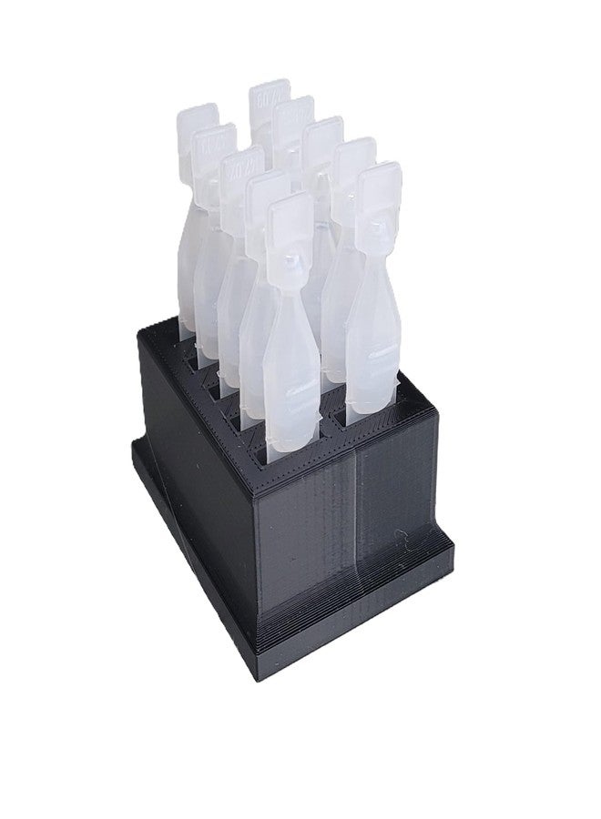 Znet3D Eye Drop Vials Holder & Storage - Single-Use Disposable Eye Drop Vials - hold upright 10 medicated vials (Black - Image 1