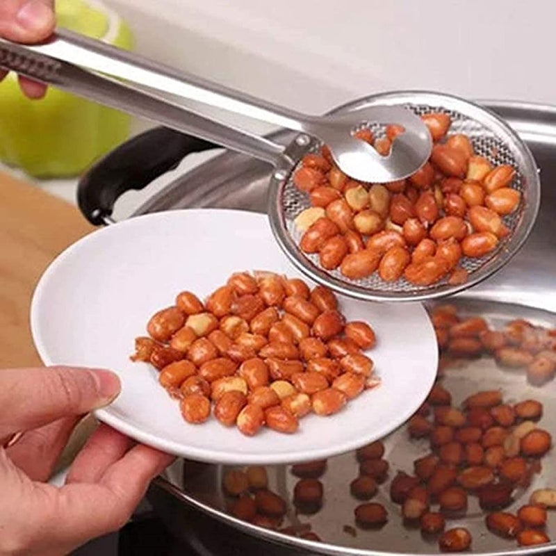 MVM Enterprise Stainless Steel Oil Soup Separator Spoon Oil Filter Spoon Cooking Spoon OilSeparated Spoon with Long Handle Grease Filter Spoon for Home Kitchen Hot Pot Fat - Image 1
