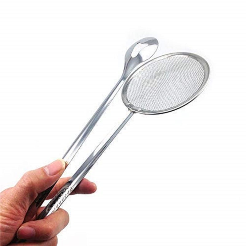 MVM Enterprise Stainless Steel Oil Soup Separator Spoon Oil Filter Spoon Cooking Spoon OilSeparated Spoon with Long Handle Grease Filter Spoon for Home Kitchen Hot Pot Fat - Image 4