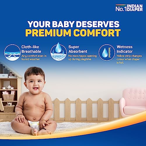 TEDDYY Baby Premium Large Diaper Pants 64 Count (Pack of 2), 9-14 kgs, Long Lasting Absorption, Anti - Bacterial - Image 3