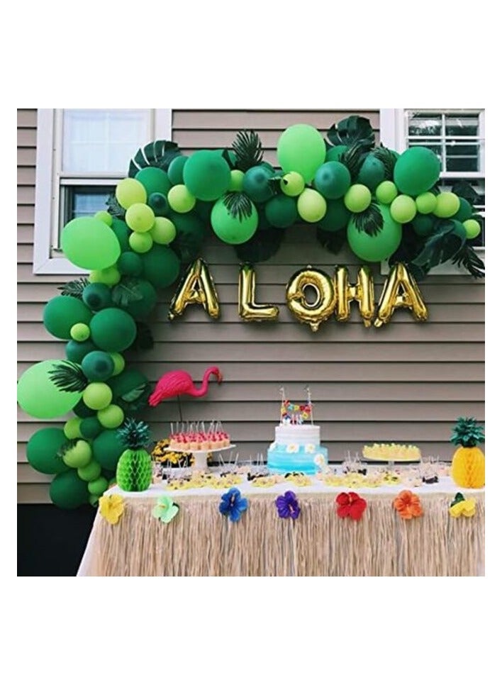 Promass Jungle Balloons Latex Balloons 100 Pcs Green Forest Balloons Arch Garland Kit 10 Inches For Baby Shower Kids Birthday Party Photo Background