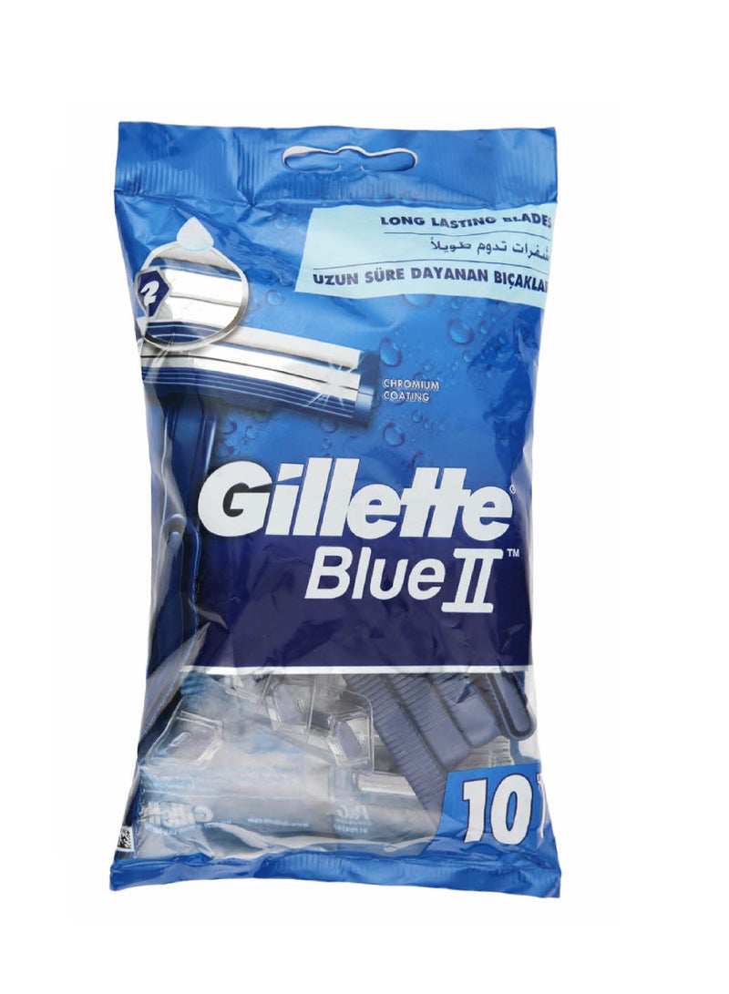 Gillette جيليت بلو II القابل للتصرف 10 قطع