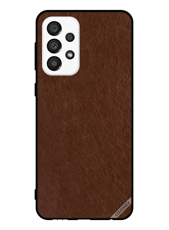 Covernex Protective Case Cover For Samsung Galaxy A33 5G Dark   Leather Pattern  - Image 1