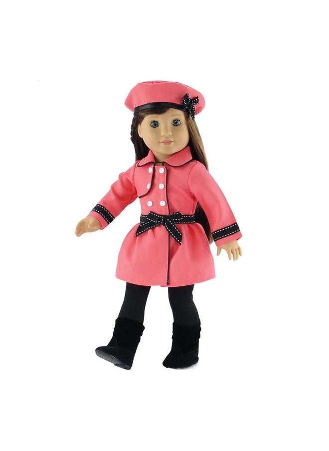 Emily Rose 18 Inch Doll Outdoor 4 Pc Traveling Coat Outfit Includes Leggings Hat And 18" Doll Boots ; Fits Most 18" Dolls  - Image 2