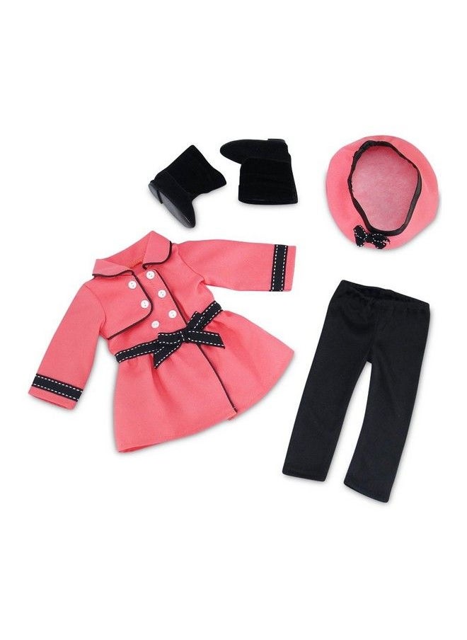 Emily Rose 18 Inch Doll Outdoor 4 Pc Traveling Coat Outfit Includes Leggings Hat And 18" Doll Boots ; Fits Most 18" Dolls  - Image 3