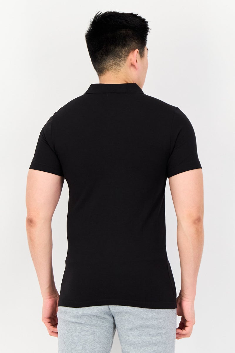 PUMA Men Slim Fit Short Sleeves Outdoor Polo Shirt, Black - Image 3