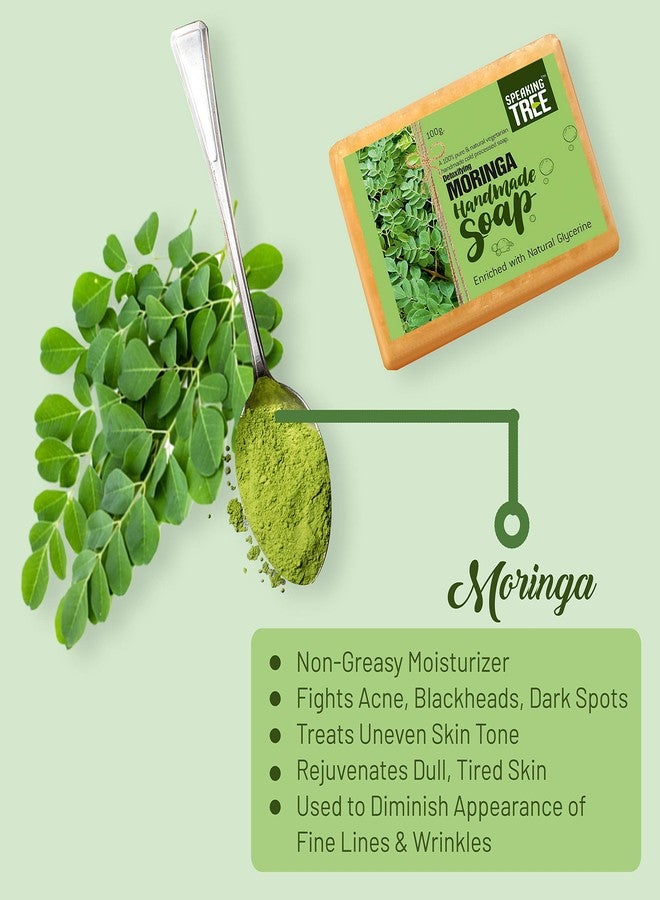 Speaking Tree - Detoxifying Moringa Handmade soap -100gms (Pack of 2) - Image 5
