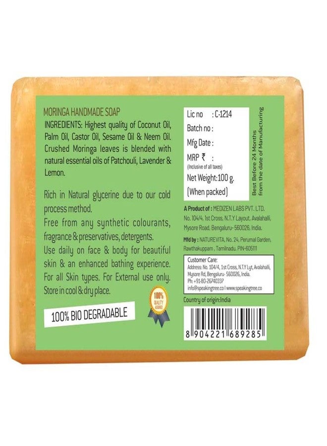 Speaking Tree - Detoxifying Moringa Handmade soap -100gms (Pack of 2) - Image 3