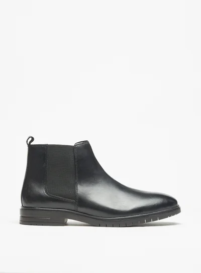 LBL by Shoexpress Men Solid Slip-On Chelsea Boots with Pull Tabs