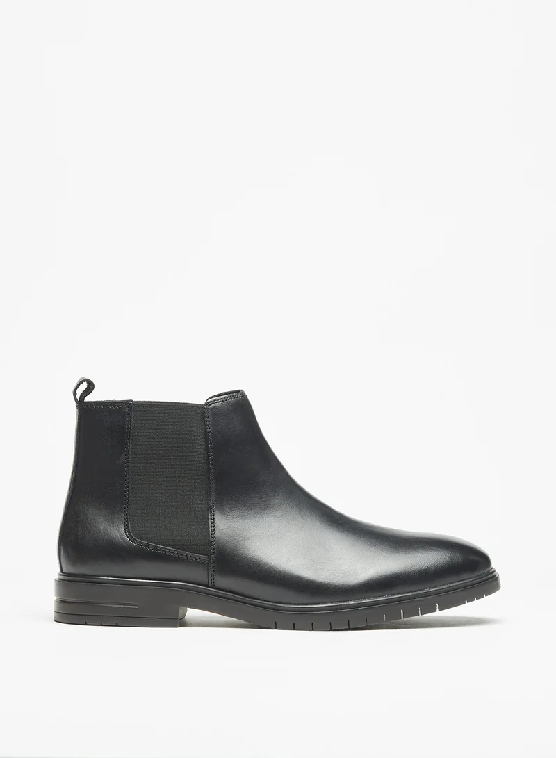 LBL by Shoexpress Men Solid Slip-On Chelsea Boots with Pull Tabs