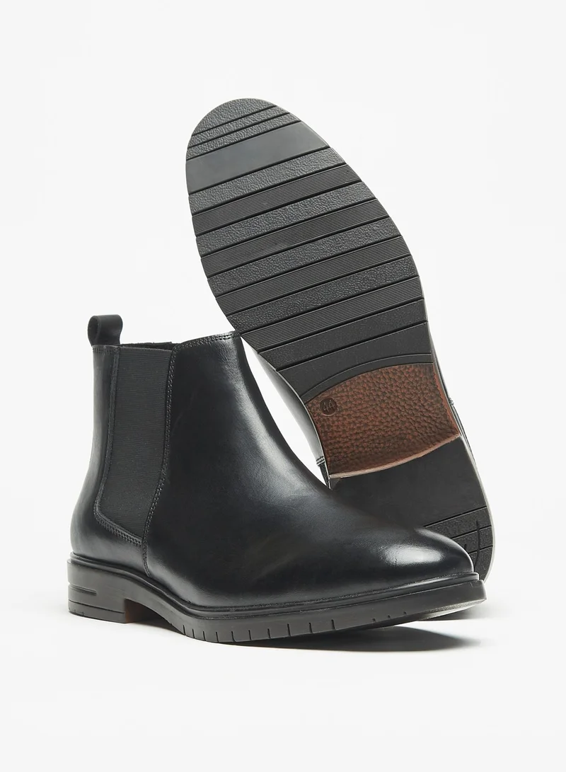 LBL by Shoexpress Men Solid Slip-On Chelsea Boots with Pull Tabs