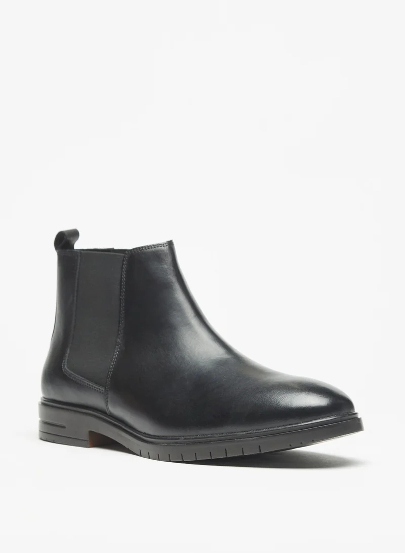 LBL by Shoexpress Men Solid Slip-On Chelsea Boots with Pull Tabs