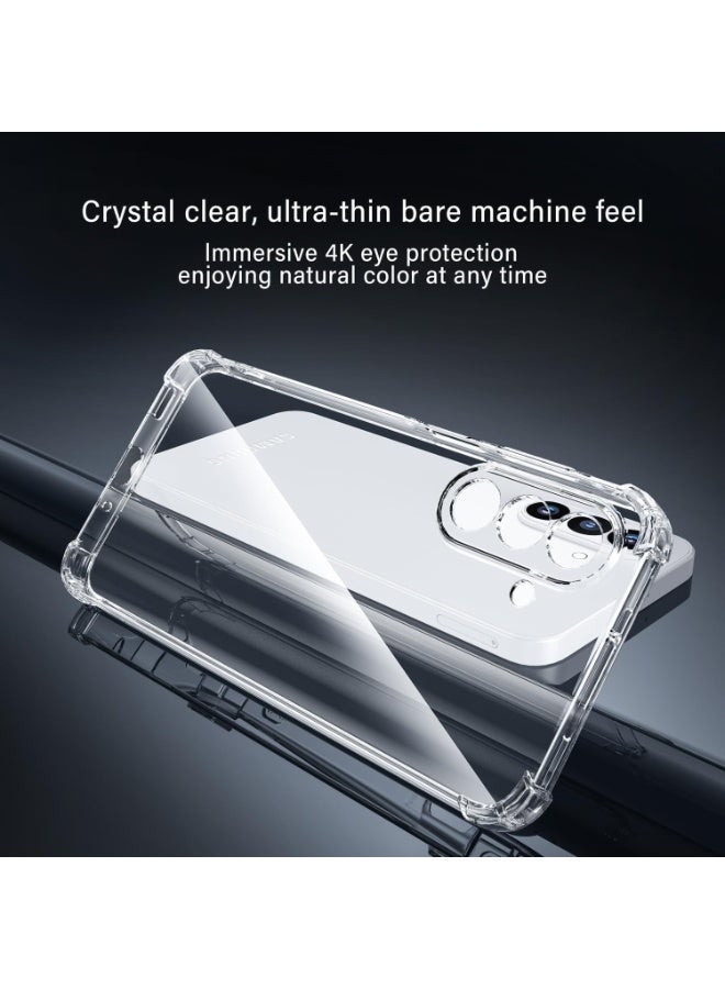 Samsung Galaxy S25 5G Cover Case soft TPU Transparent  Back Protective Case Shock Absorbent Reinforced Bumper Corners Clear Case for S25 Clear 5G - Image 4