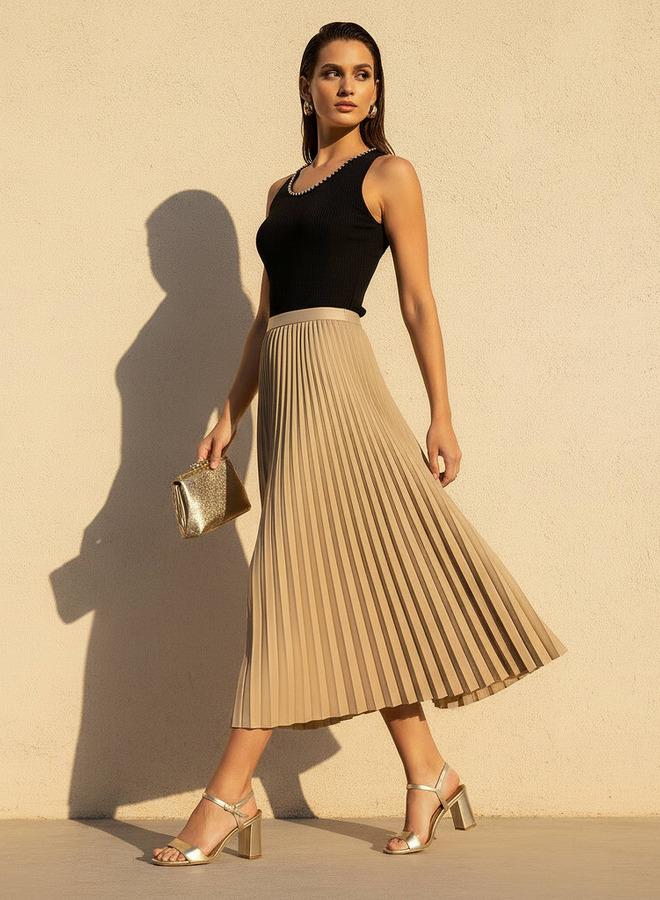 تواكستريمز تنورة ماكسي مطوية بخصر مطاطي من - Image 1