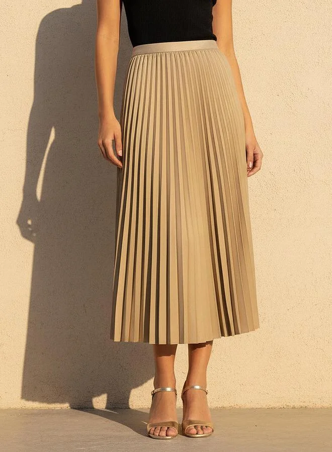 تواكستريمز تنورة ماكسي مطوية بخصر مطاطي من