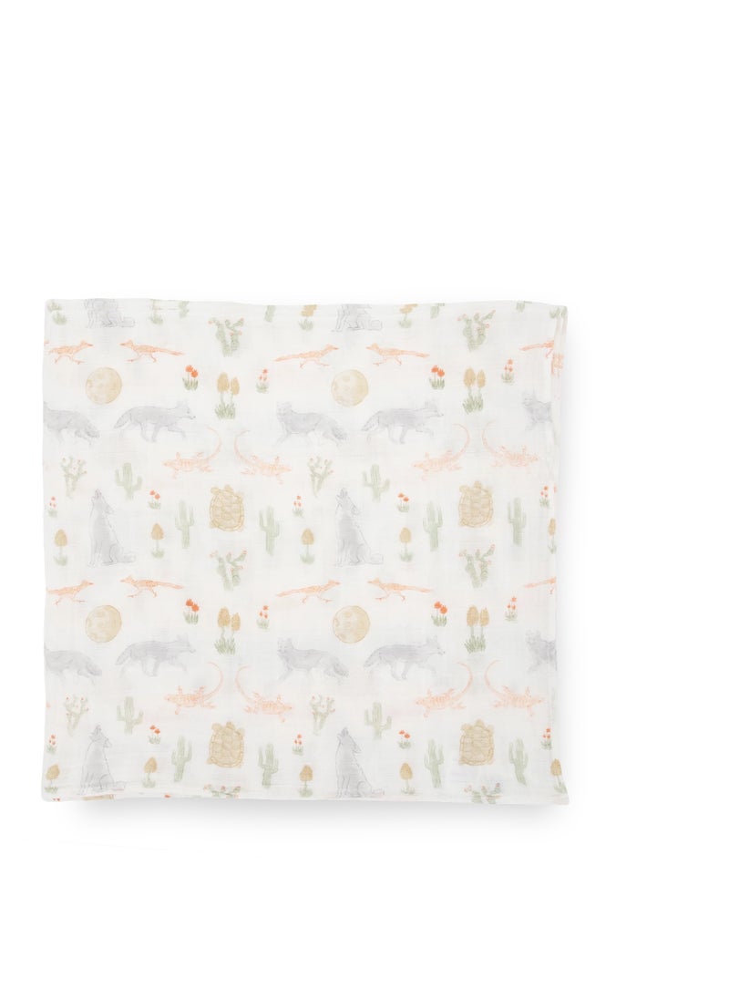 little unicorn Little Unicorn Cotton Muslin Swaddle Single Desert Night  - Image 4