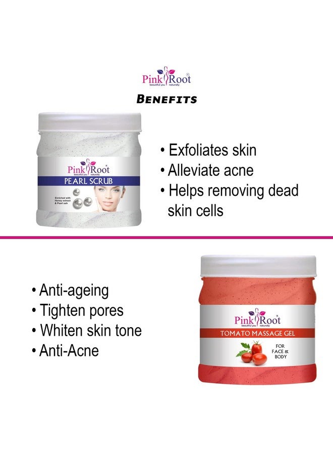 Pink Root - Pink Root Tomato Massage Gel 500ml with Pearl Scrub 500ml - Image 1
