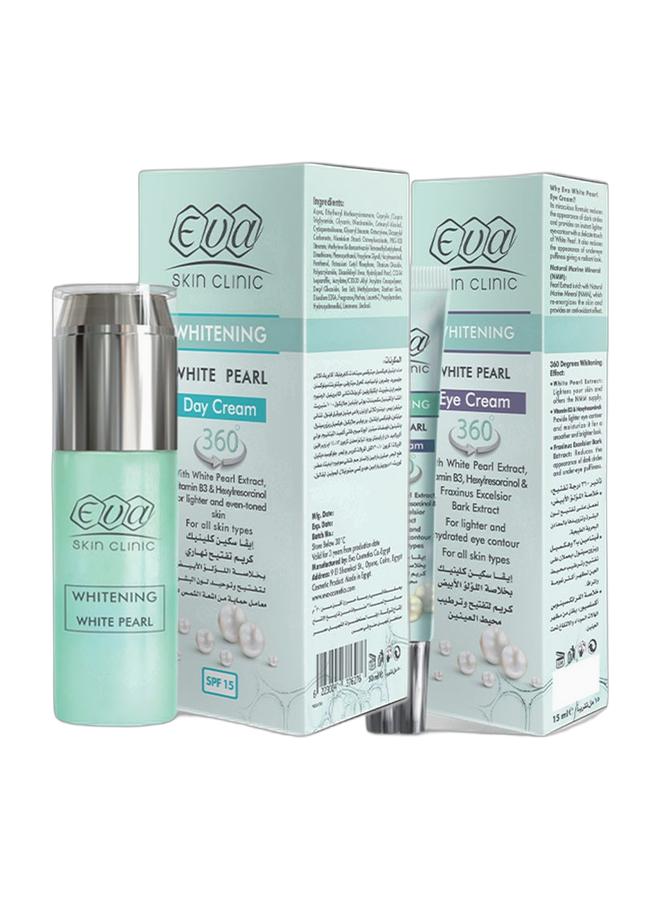 Eva Skin Clinic White Pearl Day Cream 50 Ml + Eye Cream 15 ML - Image 1