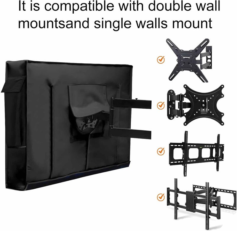 Roaring Wolf Waterproof Outdoor TV Cover, Stars Night Forest Outside Weatherproof TV Enclosures for 70 to 75 Inch LCD Television Shield Flat Screen Protectors - Image 5