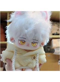 Generic Light And Night Love Qi Sili Cotton Doll 20cm Dress-up Doll Velvet Fox Gift Doll Birthday Gift Boy Doll-Specifications:20cm Without Skeleton-Color:Qi Si Li White + Rong Le Wei Yi-Yellow  - Image 1