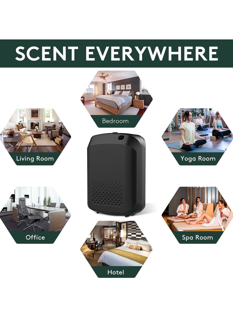 Joshberg Smart Scent Air Machine for Home, 1000m³ Coverage Hotel Collection Diffuser with Smart Cold Air Tech, Bluetooth Cold Air Diffusers with Smart APP Control,400ml Cold Air Scent Diffuser for Hotels, Offices, Homes, Spas, Bathrooms,Black - Image 5