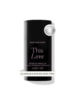 Aluminum Free Deodorant for Women & Men, Rose & Vanilla - All Natural Deodorant for Sensitive Skin, EWG Verified - Clean, Baking Soda-Free, Plant-Based Fragrance - 2.5oz