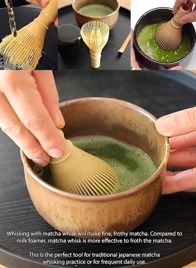 Reusable Plastic Matcha Whisk, Durable ABS PP Resin Chasen Brush Detachable Foam Mixing Tool for Matcha Green Tea Powder Latte Making and Daily Use - Image 2