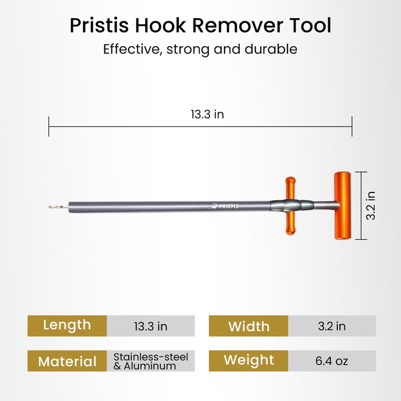 Pristis UTA III Metal Hook Remover Tool for Saltwater, Heavy-Duty Fishing Hook Removal Tool Extractor, Sturdy Stainless Steel Squeeze-Out Fish Dehooker Pliers Tackle Gear for Anglers, 13 inches - Image 5