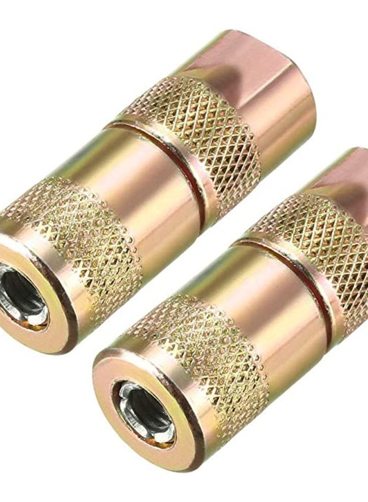 ABBASALI DealMux 1/8 inch NPT Standard Grease Coupler Working Pressure 4500 PSI Zinc Plated  - Image 1