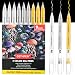 GETHPEN Gold Silver White Gel Pens 060810mm Extra Fine Point Opaque Archival Ink Pen Set for Black Paper Art Holiday Gifts Bullet Journaling 9 Pack Gel Pens for Artists Card Making Sketching - Image 2